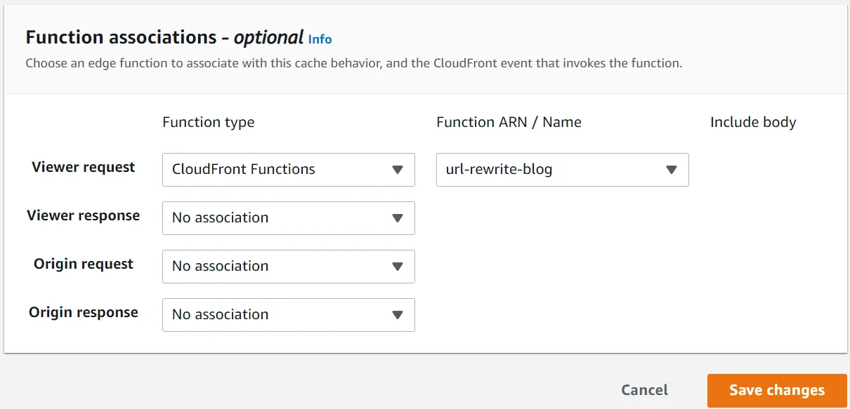 Attach Function to CloudFront Attach Function to CloudFront